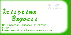 krisztina bagossi business card